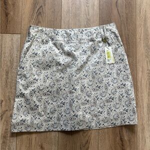 Sport Haley Paisley Print Skirt - Gray and Cream